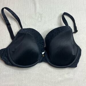 Le Mystere underwire bra with lace details in black size 32DD